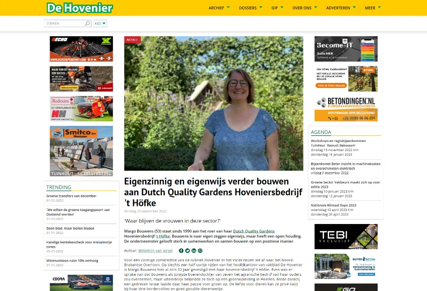 eigenzinnig en eigenwijs verder bouwen aan dutch quality gardens hoveniersbedrijf t hofke