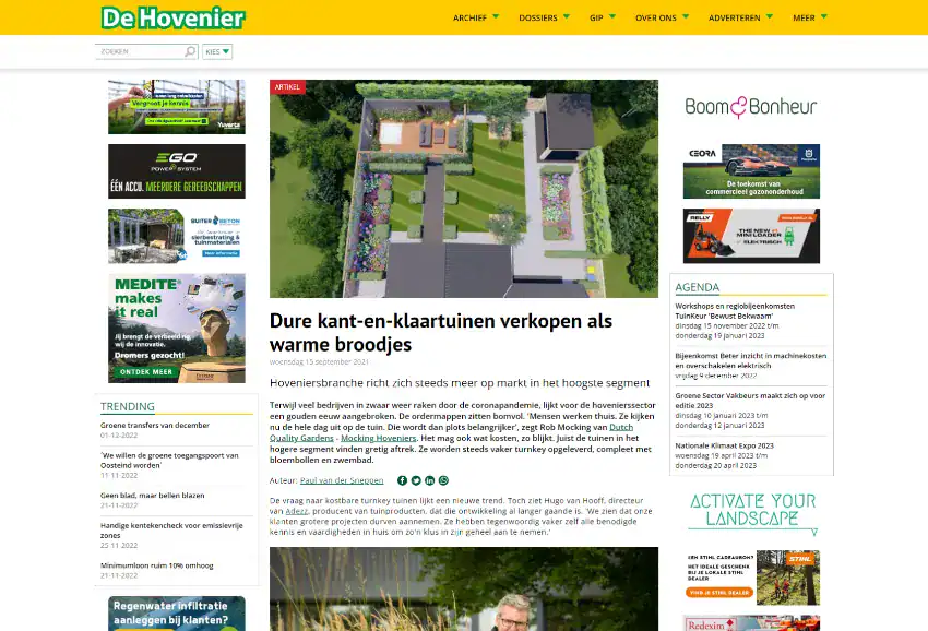 Dure kant-en-klaartuinen verkopen als warme broodjes